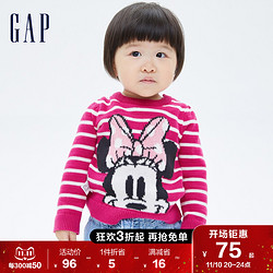 Gap 盖璞 婴儿可爱米妮粉条纹毛衣706723