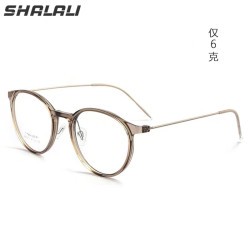 shalali 超轻6克纯钛眼镜框+鸿晨1.60防蓝光镜片（0-600度）