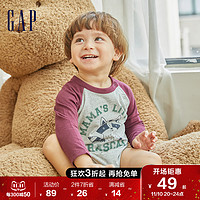 Gap 盖璞 婴儿秋冬2022新款纯棉连体衣