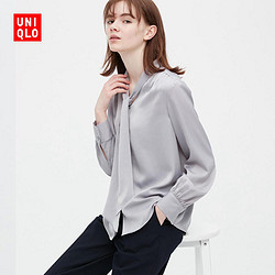 UNIQLO 优衣库 女士蝴蝶结领衬衫 452707