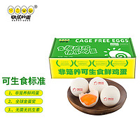 快蛋 可生食鲜鸡蛋 10枚装  室内散养 无菌 无抗生素 鲜鸡蛋 快乐的蛋