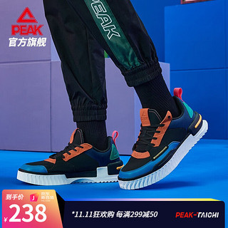 PEAK 匹克 态极系列 玩家 男子休闲运动鞋 E04887B 黑色/橙色 40