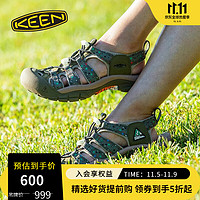 KEEN 官方 x FUJI ROCK联名新品NEWPORT RETRO 户外防撞凉鞋溯溪鞋 茶色/褐色/深灰色-1026874 38女