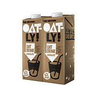 OATLY 噢麦力 低脂燕麦奶1L*2瓶巧克力口味