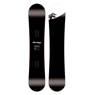 gray snowboards MACH 2023款 中性滑雪单板 黑色/白色 154cm 加硬加宽版