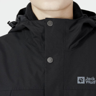 Jack Wolfskin 狼爪 男子三合一冲锋衣 5120133-6000 黑色 S