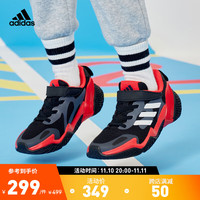 adidas 阿迪达斯 官方4UTURE RNR EL K男小童网面运动鞋GY9384 一号黑/白/鲜红 30(180mm)
