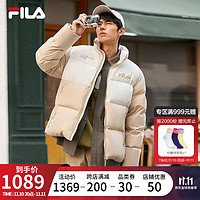 FILA 斐乐 官方羽绒服情侣款2022冬季宽松休闲长袖立领保暖外套男女装上衣