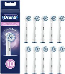 Oral-B 欧乐-B 欧乐B Sensitive Clean电动牙刷头采用清洁和护理技术，超柔软刷毛可温和去除牙菌斑，10 件装