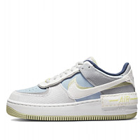 NIKE 耐克 Air Force 1 Shadow 女子休闲运动鞋 DQ5075-411 滑板蓝/白/白/浅柠檬黄绿/青灰色/神秘深海蓝 39