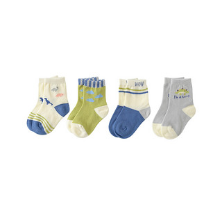 童泰四季1-2岁婴幼儿儿童男女宝宝保暖隔凉婴童袜中筒袜子四双装