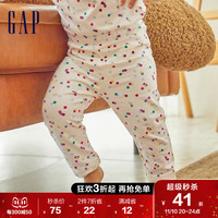 Gap婴儿秋冬2022新款印花针织裤771530童装洋气打底裤