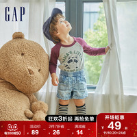 Gap婴儿秋冬2022新款纯棉连体衣429408童装洋气包屁衣