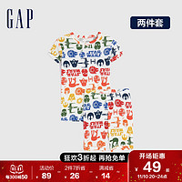 Gap男幼童套装825999夏季新款童装家居服空调服