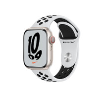 Apple 苹果 Series 7 耐克款 智能手表 45mm 蜂窝版 星光色 铝金属 黑白耐克运动表带（血压、血氧）