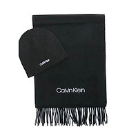 卡尔文·克莱 Calvin Klein 男士围巾手套套装 K50K507552BAX 黑色