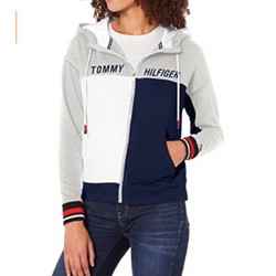 TOMMY HILFIGER 汤米·希尔费格 女士拼色拉链连帽衫 包邮包税