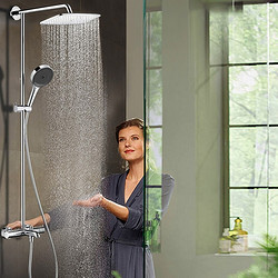 hansgrohe 汉斯格雅 飞雨系列 26777+26865707 淋浴花洒套装 银色