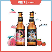 URBRAU 优布劳 海盐荔枝/草莓/蜜桃果味啤酒330ml*6瓶装