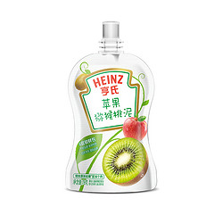 Heinz 亨氏 苹果猕猴桃泥78g 适用辅食添加初期以上 亨氏超金婴儿果泥无添加宝宝辅食果泥吸吸袋宝宝22年3月产