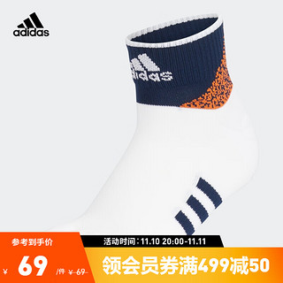 adidas 阿迪达斯 官方女子新款高尔夫运动及踝袜子HG5568 学院藏青蓝/白 S