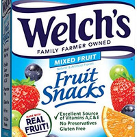 Welch's 水果软糖，混合水果，大包装，25.5克（每包40颗）