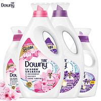 Downy 当妮 2合1柔顺洗衣液（淡粉樱花+淡雅罗兰）1.9kg*2瓶+700g*2瓶