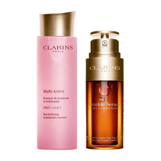 CLARINS 娇韵诗 护肤套装 (青春赋活焕采精华水200ml+双萃焕活修护精华露50ml)