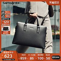 Samsonite 新秀丽 Leather 新秀丽 男士商务公文包 14寸 TK3*09005