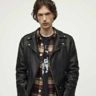 ALLSAINTS 男士皮夹克 ML025N 黑色 M