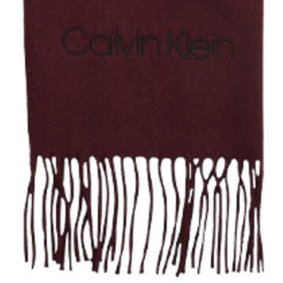 卡尔文·克莱 Calvin Klein 男士羊毛围巾 K50K507439 酒红色 180*35cm