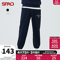 SPAO 男士卫裤2022年秋季新款束脚松紧腰印花运动裤SPMTC49C03