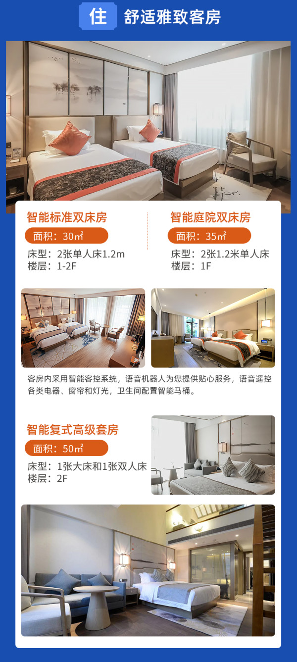 人均100+可住双卧套房，周末不加价！杭州西溪元茂福楼酒店 智能标准双床房/复式套房1/2晚套餐（含早）