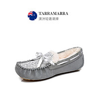 TARRAMARRA 澳洲A级羊毛 &小香风轻便经典低帮拼接豆豆鞋 女棉鞋