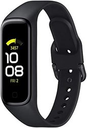 SAMSUNG 三星 Galaxy Fit2，1.1 英寸 AMOLED 彩屏，健身手环，防水健身手表，至多21 天续航，睡眠分析，黑色