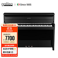 Galileo 伽利略 立式电钢琴88键重锤专业数码电子钢琴家庭教学入门立式钢琴V80黑色烤漆