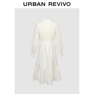 URBAN REVIVO WL42S7AS2000 女花朵线绣荷叶领连衣裙