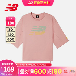 new balance NB官方夏季AWT11382简约经典百搭时尚休闲透气圆领女款短袖T恤 CYK AWT11382 M