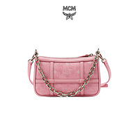 MCM 奢侈品 女士Aren Visetos系列粉色人造革手提单肩斜挎包MWSBAER01QZ001