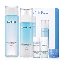 LANEIGE 兰芝 水库凝肌水乳套装（爽肤水200ml+乳液120ml+赠 精华露5ml+凝肌霜10ml+睡眠面膜15ml）