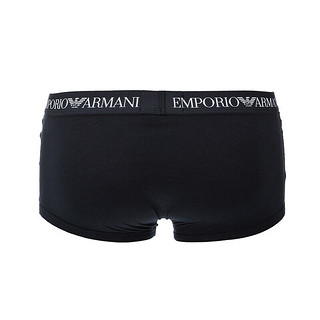 EMPORIO ARMANI EA 阿玛尼 四角平角裤男士内裤 3条装 送男友礼物 111610 CC722 21320黑色 XL