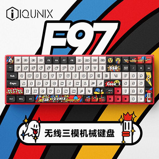 IQUNIX F97-涂鸦日记-红 机械键盘 三模热插拔客制化键盘 无线蓝牙游戏键盘 100键电脑键盘 cherry红轴无光版