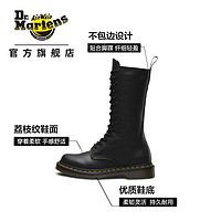 PLUS会员：Dr.Martens 马丁 1B99拉链舒适软皮黑色女款14孔马丁长筒靴 黑色 38