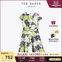 TED BAKER 女士田园时尚甜美印花圆领短款连衣裙裙子 256971