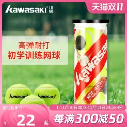 KAWASAKI 网球高弹性弹力耐打耐磨训练网球初中级健身比赛用球