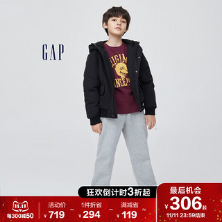 Gap2-14岁男女幼童大童连帽羽绒服童装厚款外套