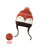 戴维贝拉 男女童帽子冬季新款宝宝可爱松鼠套头帽子