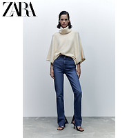 ZARA 秋冬新款 女装 百搭气质高腰直筒牛仔裤 6164168 407