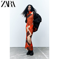 ZARA 秋冬新款 TRF 女装 黑色加大码飞行员夹克外套 4432833 800