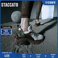 STACCATO 思加图 新款老爹鞋女ins潮撞色厚底休闲鞋女皮鞋EAT14CM1